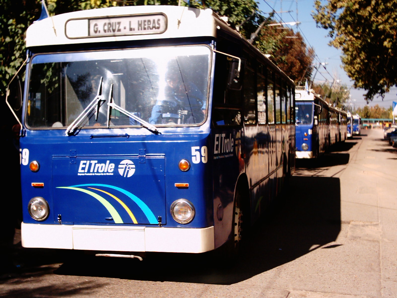 Opening day of the trolley line from Las Heras - Godoy Cruz in 2004. Photo from Jorge Guevara.