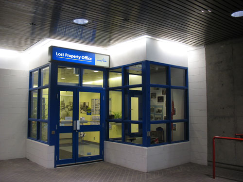 The Lost Property Office, located in a corner of Stadium Station.