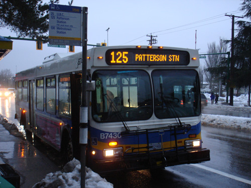 Our friend the #125 bus during the winter weather.