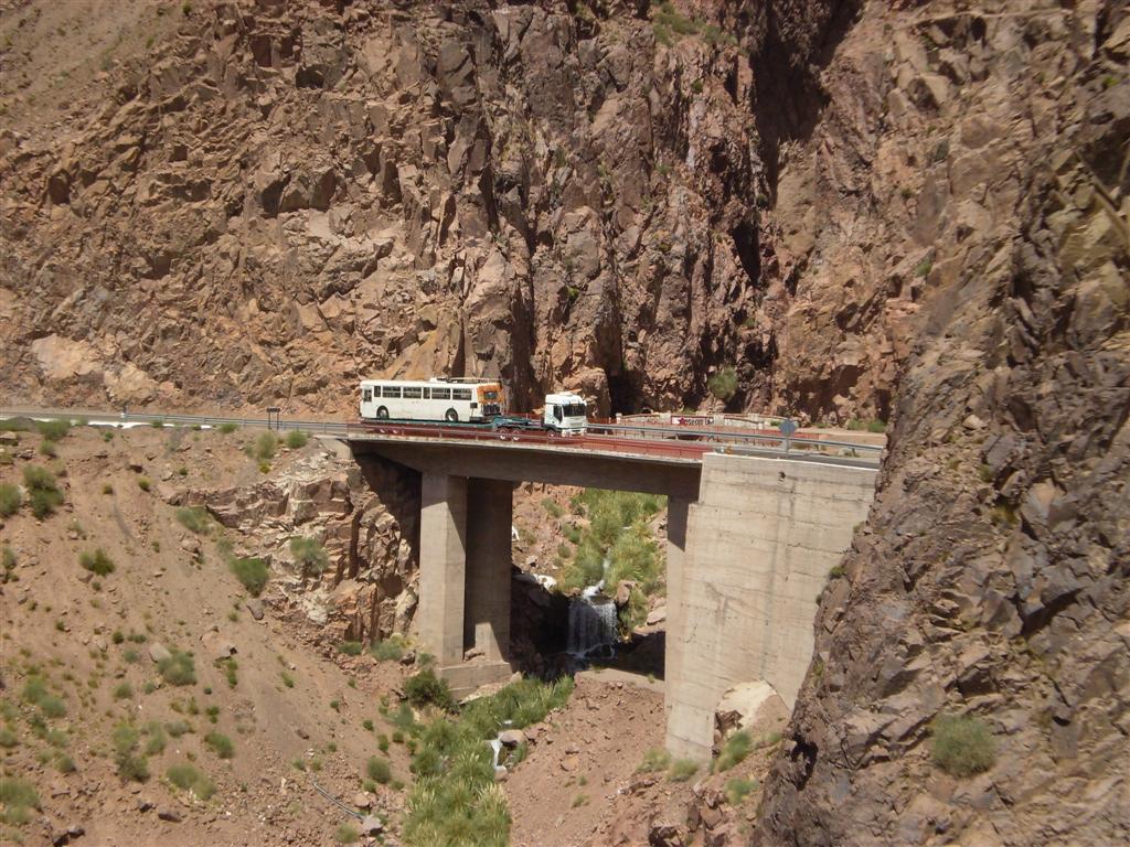 One of our retired Flyer trolleys, crossing the Andes! Photo courtesy of CTL Westrans Shipbrokers.