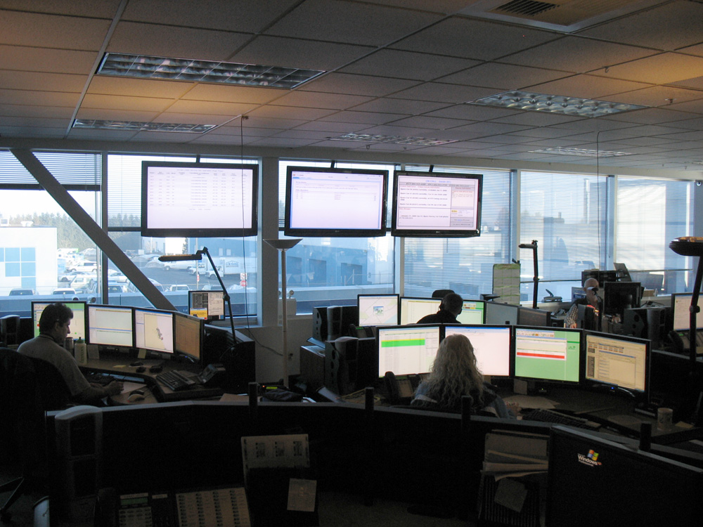 A glance at T-Comm, the Transit Communications centre out at the Surrey Transit Centre.