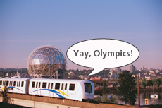 Trains, buses, and more will be making noise for the Olympics on Thursday! (Yes, I like writing speech bubbles for trains and buses.)