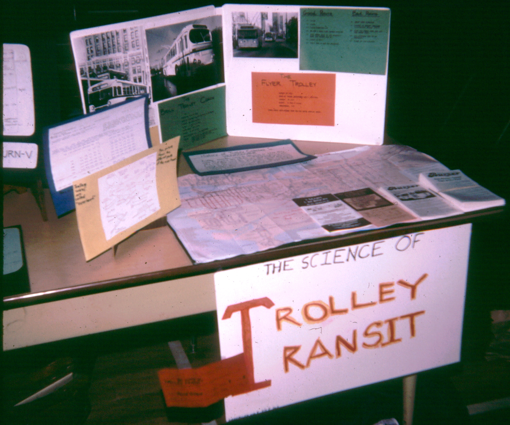 Dave's 4th grade science fair project on trolley buses. Photo from Dave's <a href=