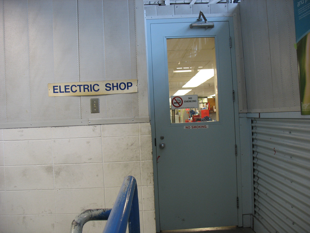The electric shop, where they fix vehicle elements with electronic components.