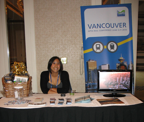 Your humble Buzzer editor manning the Vancouver 2010 booth at last years APTA rail conference in Chicago.