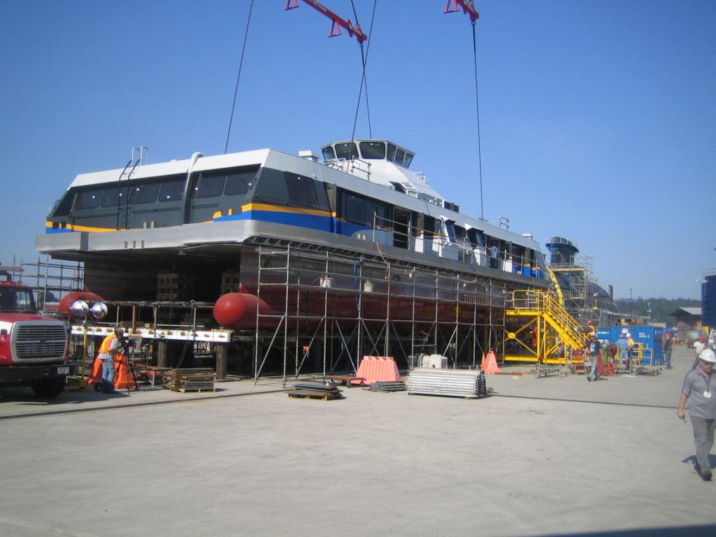 The Burrard Pacific Breeze, currently under construction at the Victoria Shipyards.