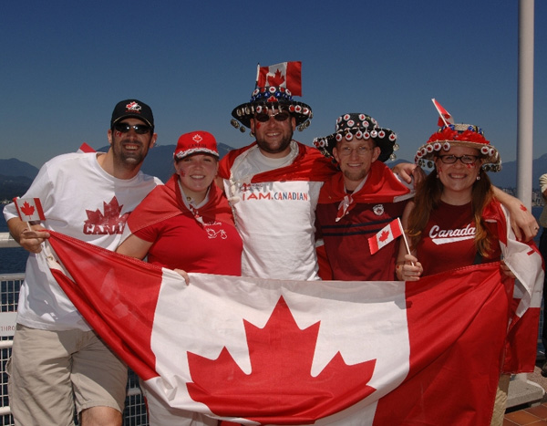 Canada Day revellers at Canada Place! (Thanks to Canada Place for the photo!)