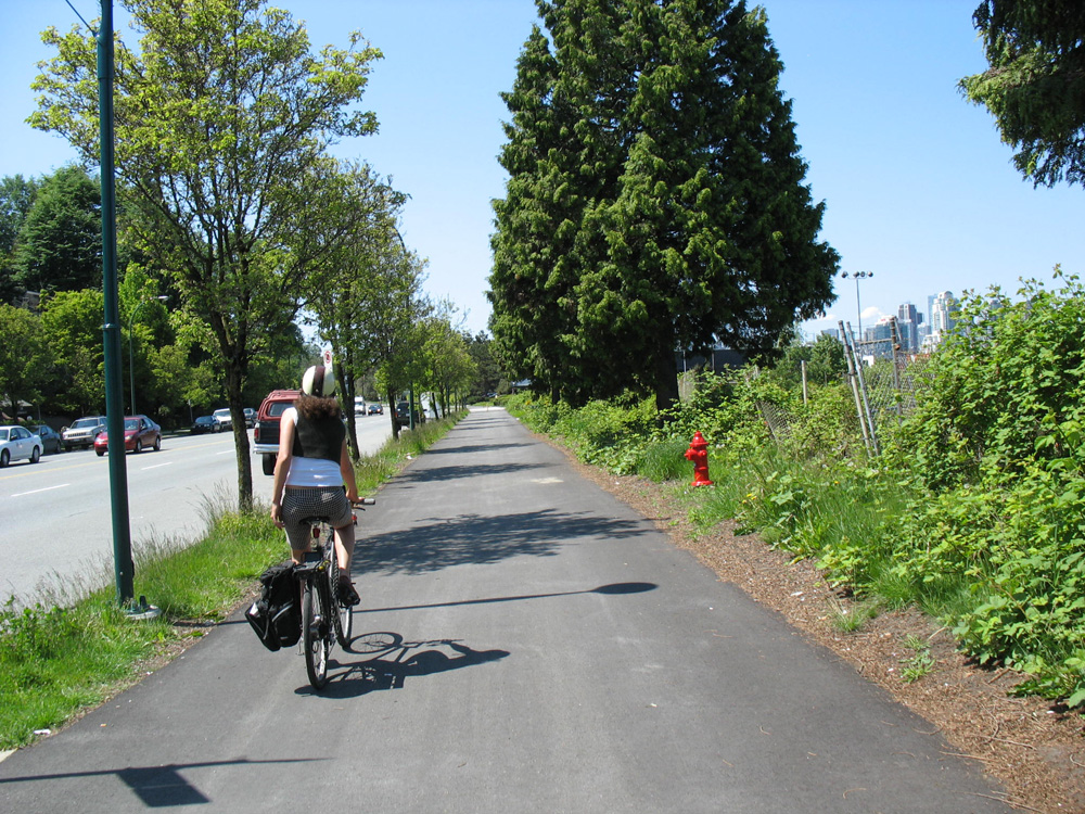 The Central Valley Greenway along Great Northern Way in Vancouver. 