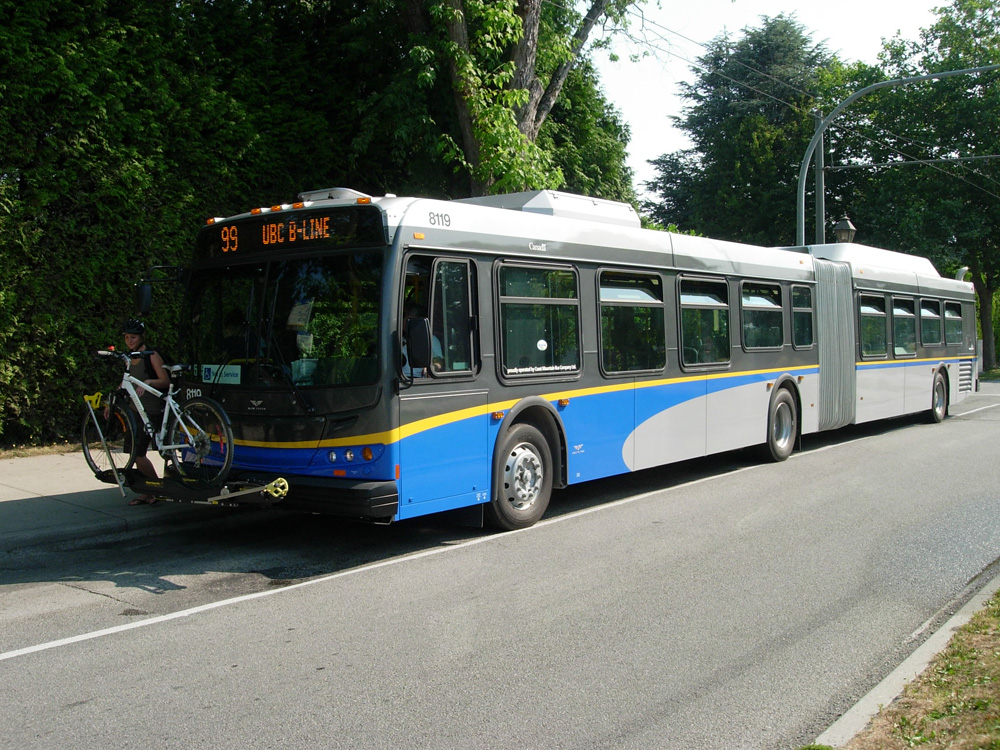 The New Flyer articulated hybrid bus is now on the 99 route!