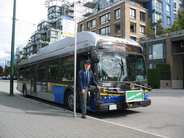 Angus with the 7 Nanaimo Station trolley.