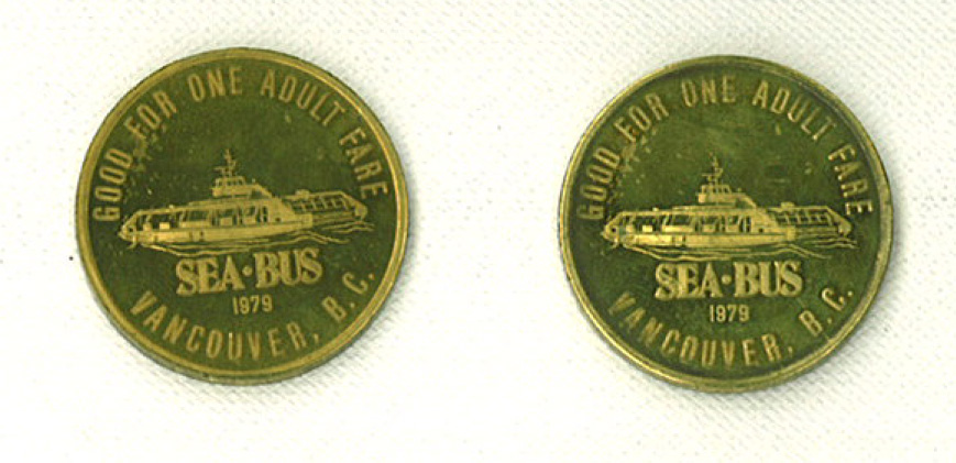 Back side of the SeaBus token