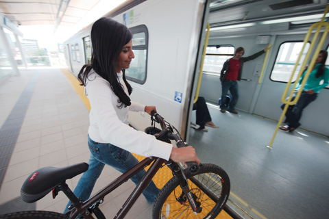 Store your bike in a locker at a Canada Line station, and you won't need to take it on the train.