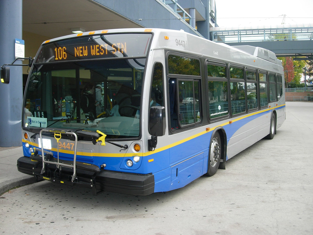 A new Nova hybrid bus on the 106 route.