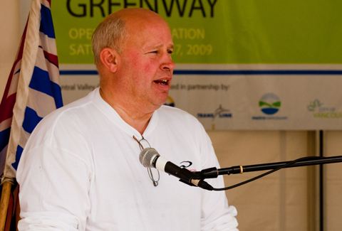 Our CEO Tom Prendergast, speaking at the opening of the Central Valley Greenway in June 2009.