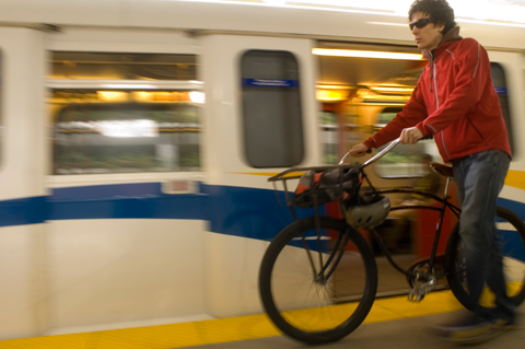 Sadly, you <b>cannot</b> take your bike on SkyTrain from Monday February 8 to Wednesday March 3.