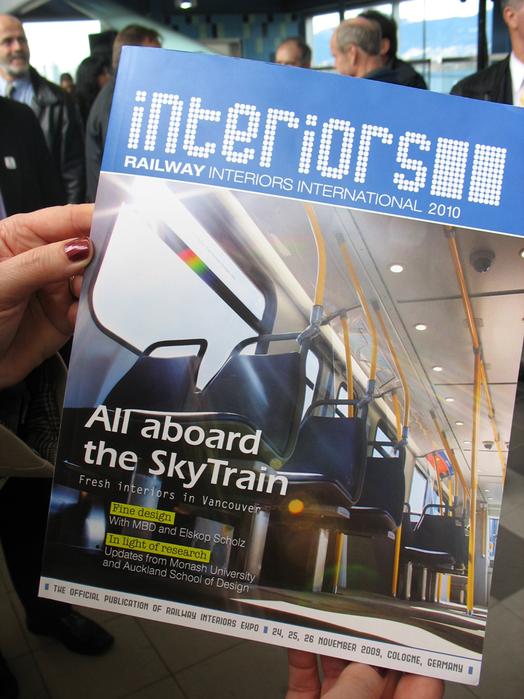 Our new SkyTrain interiors were on the cover of Railway Interiors magazine!