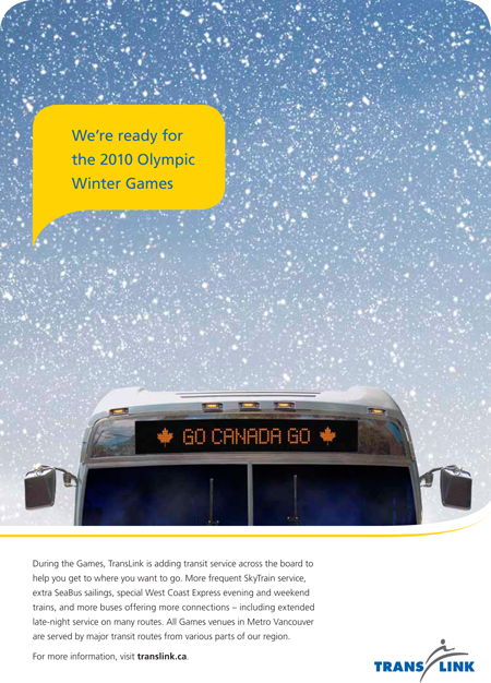 TransLink's Olympic readiness ads.