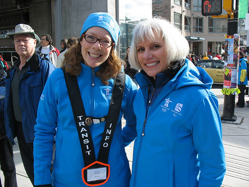 Transit host Rachel with our vice-president of finance Cathy McLay.