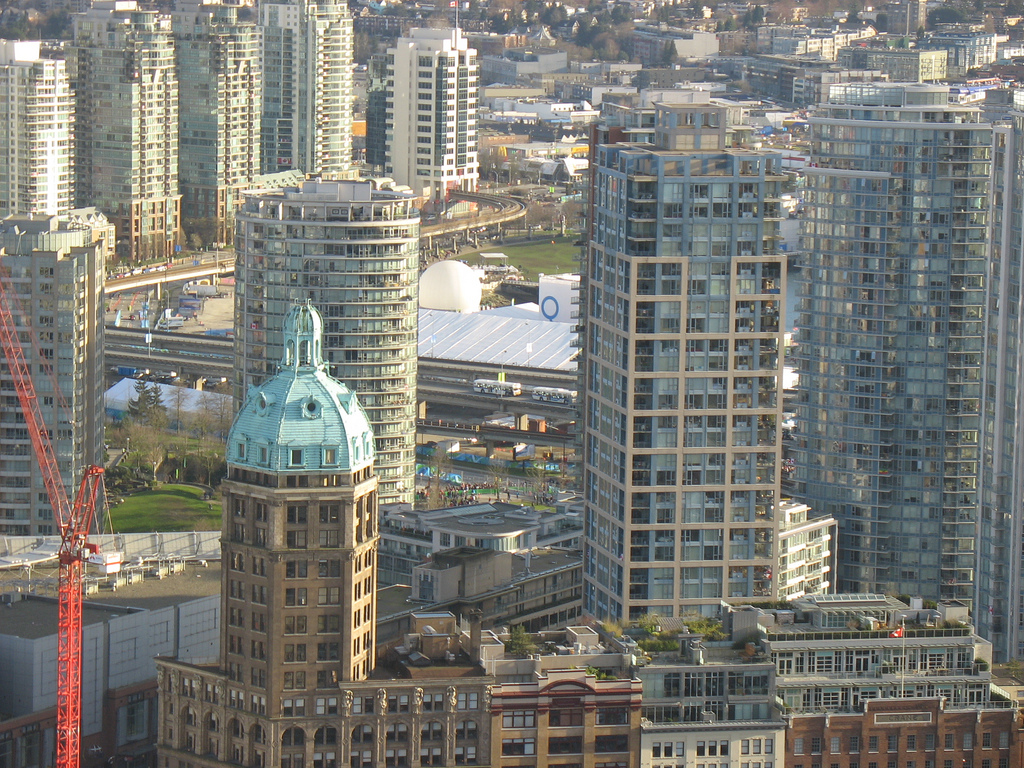 A look at downtown Vancouver near B.C. Place from the Vancouver Lookout, on Wednesday February 17.