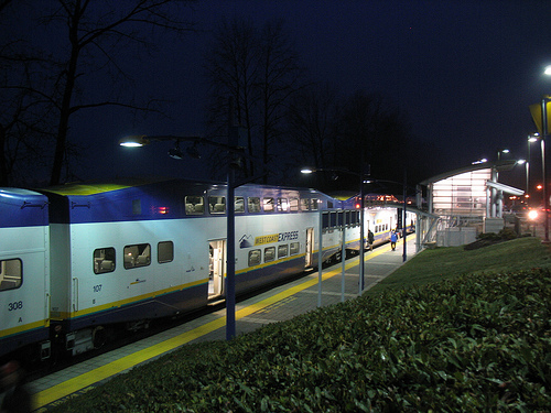 The West Coast Express at Port Haney Station. 