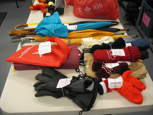 Lost items collected by Vancouver Transit Centre.
