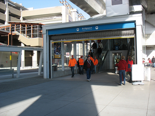 "Crowds" at Bridgeport Station.