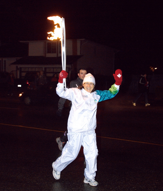 Annie from CMBC in the torch relay!