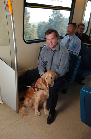 Rob in one of our SkyTrain Mark II vehicles.