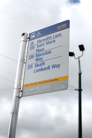 The sign dedicated to Rob and three others at Vancouver Transit Centre!