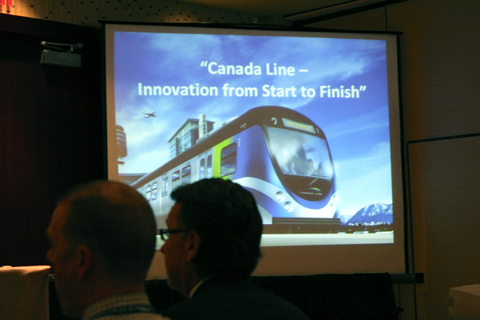 The title slide from the Canada Line presentation.