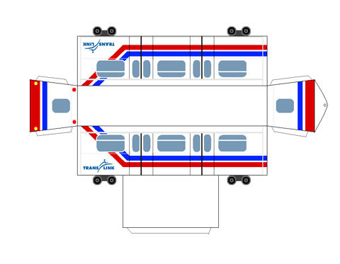 A paper craft model of the Mark I SkyTrain car. Created by <a href=>Swift</a>!