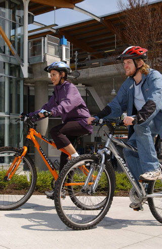 Use tranit as part of your cycling commute or use your bike the whole way to work!