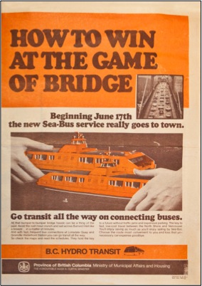 An old advertisement for the SeaBus. 