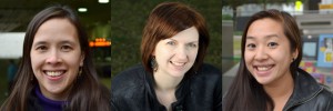 Our new and newish Buzzer blog editors from left to right: Tina Robinson, Pamela Findling and Stefanie Lee.