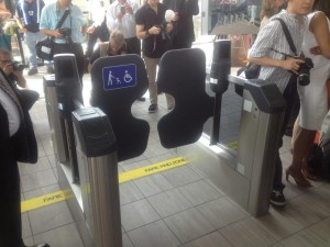 The first faregate installed