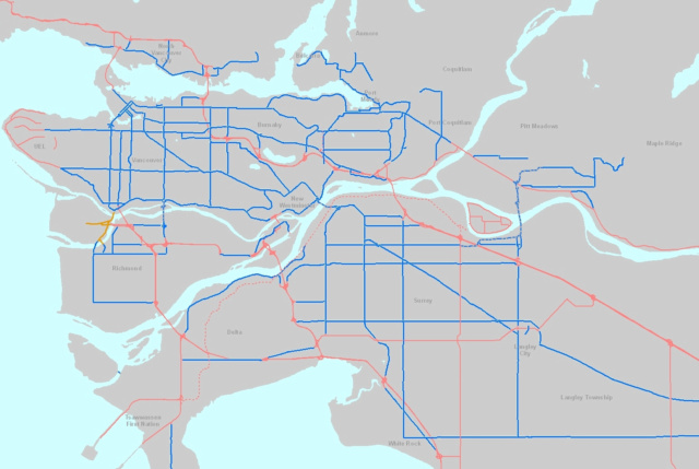 A map of the major road network! MRN is in blue and provincial roads are red.