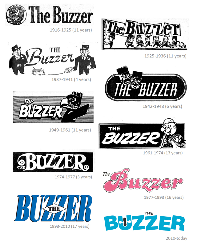 Buzzer logos through the years!