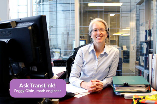 Peggy Gibbs, TransLink roads engineer!