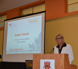Peggy Hunt, TransLink's Manager of Government Relations and Chair of the BC CUTA Committee