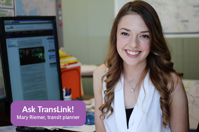 Mary Riemer, TransLink transit planner!