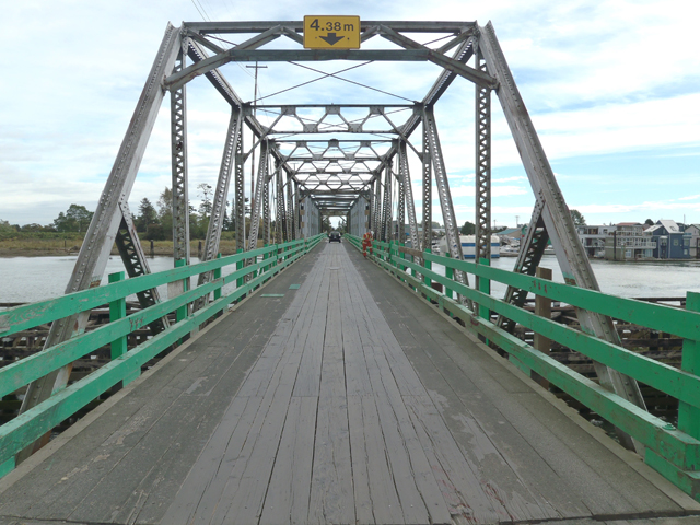 West end of the Westham Island Bridge truss