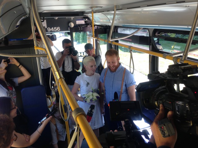 TransLink bus wedding