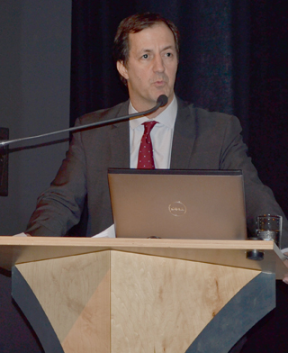 Andrew Coyne speaking at SFU Woodwards