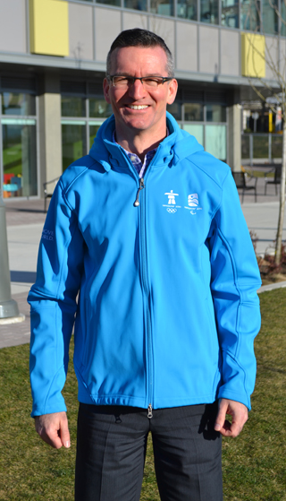 Ian wearing his TransLink staff official Winter Olympic Jacket