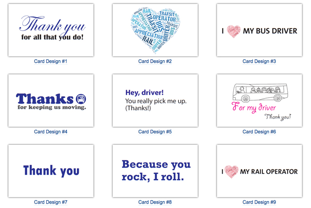 Downloadable Bus Driver Appreciation Day Cards