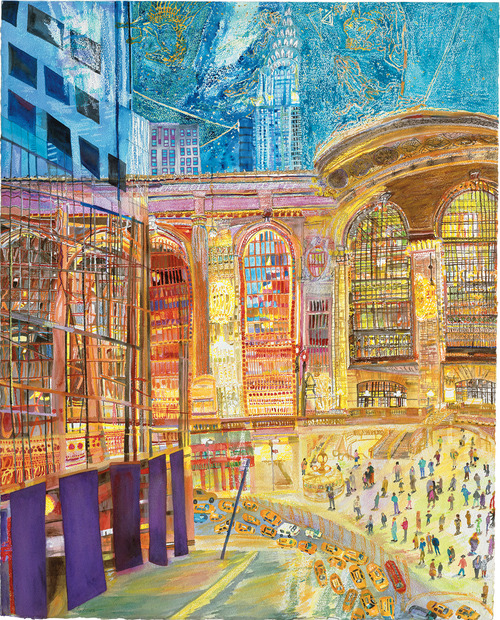 Grand Central Terminal by painter Olive Ayhens (via nytransitmuseum)