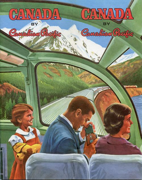 Canada by Canadian Pacific. A very colourful 1959 travel brochure promoting tourism by train. (via jakealoo)
