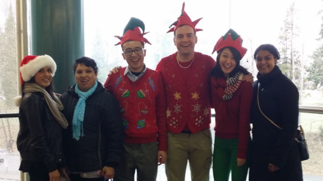 The TransLink Secret Santa Elves Allen, Robert and Jiana spread the holiday cheer! 