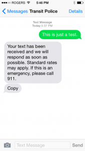 Transit police text