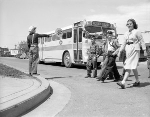 BCE bus with school children 1948